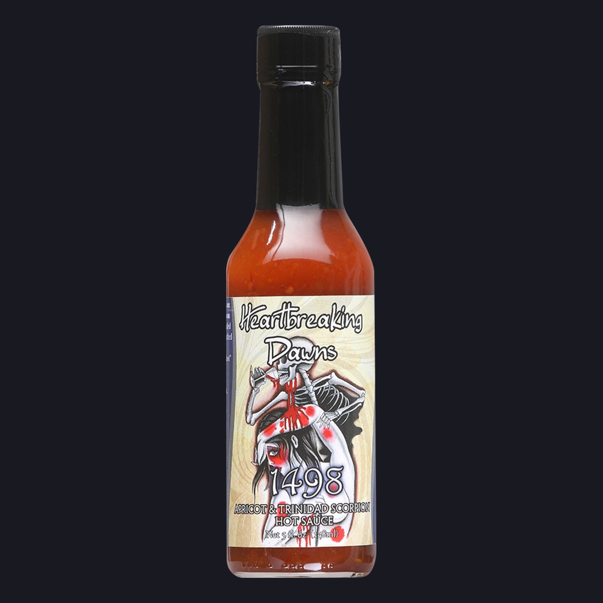 Острый соус Heartbreaking Dawn's 1498 Trinidad Scorpion Hot Sauce. 